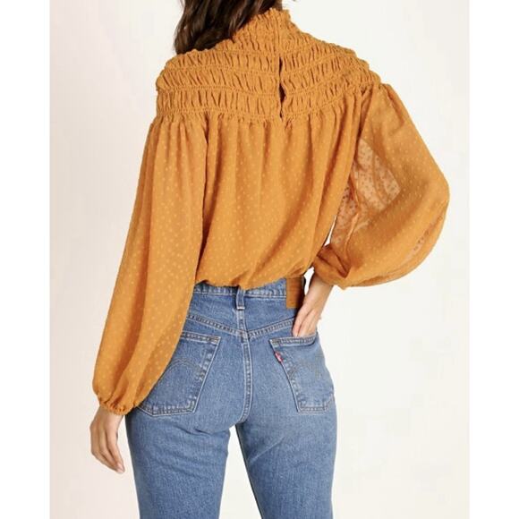 Astr The Label Libra Top In The Golden Hour Color, Golden Fall Blouse, Women’s S - Picture 3 of 11